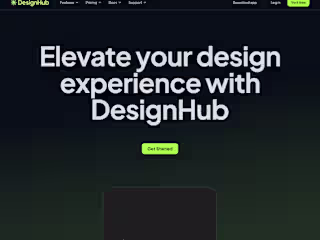 DesignHub Landing Page Website Design :: Behance