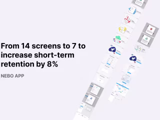 Boost by 8% short-term retention by re-designing the onboarding