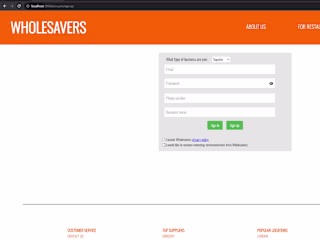 Wholesavers - Website Development