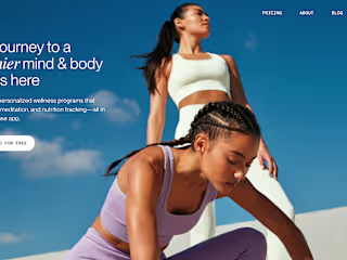 Landing page design for Zenify