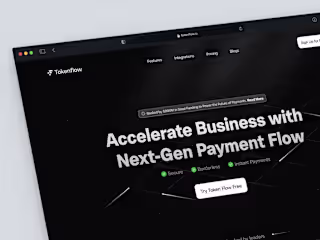 Tokenflow: Landing Page Design and Framer Development