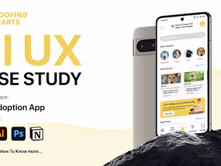 Dog adoption UI UX // Woofing Hearts // Case study