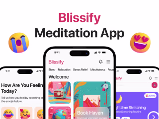 Blissify - Meditation App UI/UX Case Study