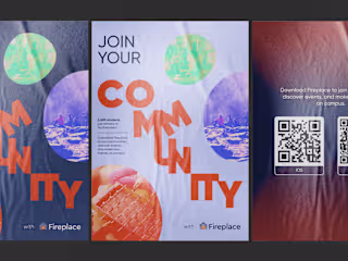 Fireplace App Promotion Poster Design