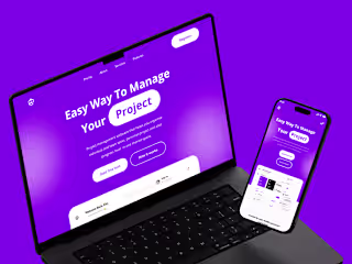 Project Management SaaS Landing Page.