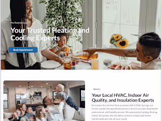 Pro Tech Air Framer Website Design