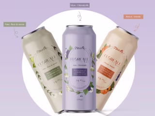 Floral seltzer packaging