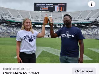Penn State X Dunkin' Photo Shoot