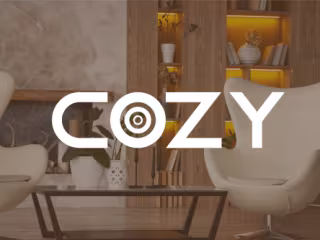 logo design and brand identity for a home decor brand "cozy"