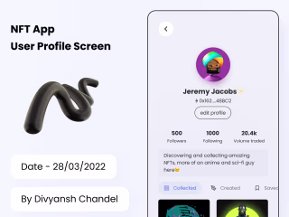 NFT App (User Profile Screen)