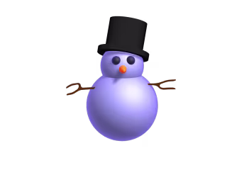 3D interactive Snowman in Spline