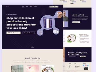 Lumiere, Beauty Ecommerce Landing Page on Behance