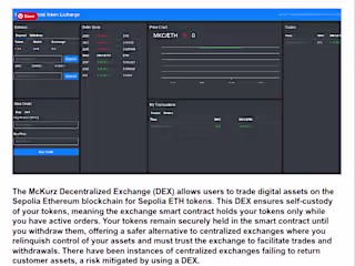McKurz Capital Decentralized Exchange