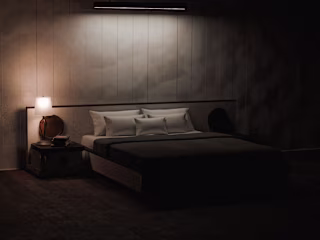 Bed & Bedside Cupboard Renders