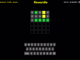 Rewardle - A wordle clone that rewards you