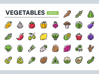 Vegetables Icon Set