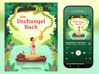 Illustrated Audiobook Cover for Jungle Book