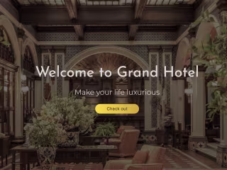 Web Landing for Grand Hotel 
