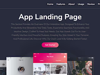 App Landing Page 