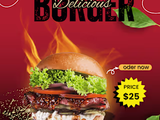 Burger Offer Poster Design