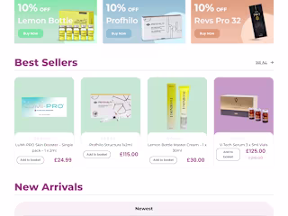 Aesthetic Supply eCommerce website