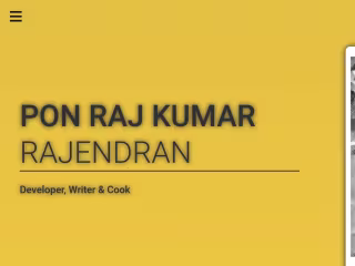 Pon Raj Kumar Rajendran
