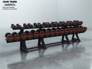 Extreme Fitness dumbbell rack