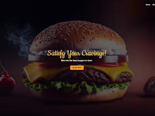 A Burger Hut website