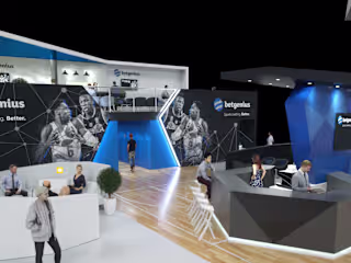 Larger than life tradeshow graphics @ Genius Sports
