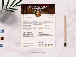 I will design professional resume, cv, and cover letter template