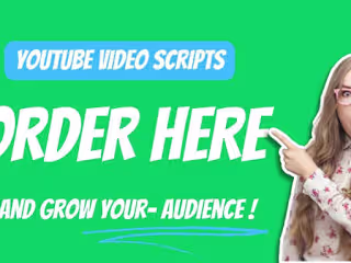 I will be your youtube video script writer