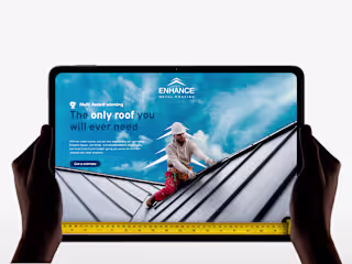 Landing page - UX/UI Design for a Responsive Roofing Website