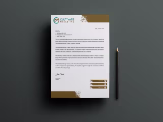 CREATIVE LETTERHEAD FOR CULTIVATE MARKETING