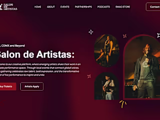 Webflow Website Development for Salon de Artistas