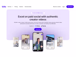Billo.app landing page
