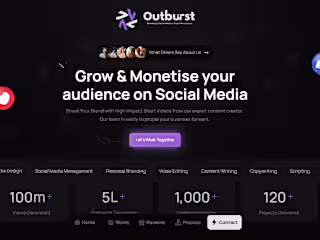 Social Media agency website