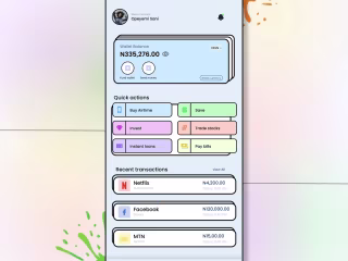 Neobrutalism Fintech Design - UI Design