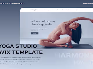 Landing page for Yoga Studio  