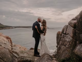 Coastal Mountaintop Elopement in Maine ￼ - Mountainside Bride