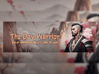 Twitter Banner Design for 'The Day Warrior': Empowering Self-Imp