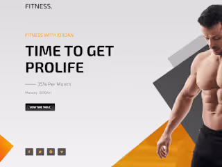 Fitness Landing Page design Concept