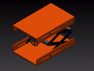 3D Model Of A Scissors Lift Mechanism | SolidWorks