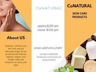 Brochure for skin care