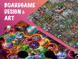 Board Game Art - Two Planets