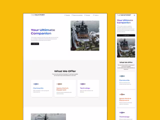 The Yacht Port: Classy landing page