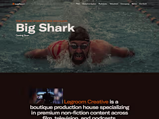 Webflow marketing website for Film Production Startup