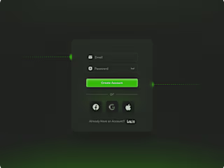 Minimal Login Screen for a Web3 Platform