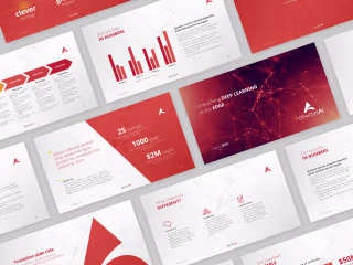 PowerPoint presentation for an AI startup