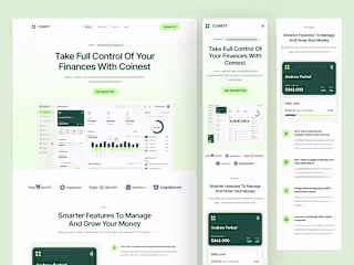 Finance Management Dashboard and SaaS Website Figma Design
