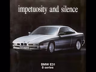 BMW E31 8 Series Poster